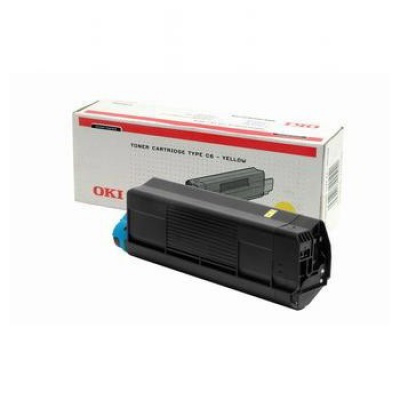 Toner OKI C5100, 5200, 5300, 5400, Typ C6, żółty, 42127405, 5000s