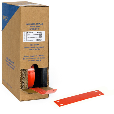 Brady BM-15x75-7643-RD / 312174, Bulk Linerless B-7643 cable tags, 15 mm x 75 mm