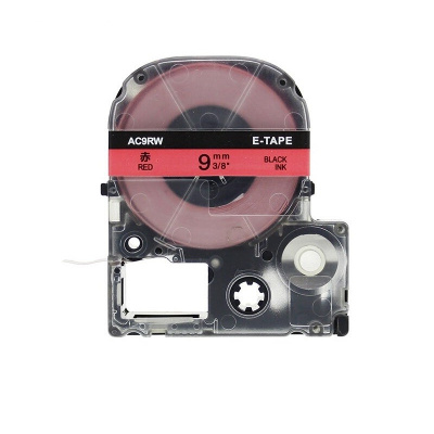 Epson LK-3RBP, SC9RW, C53S653001, 9mm x 9m, czarny druk / czerwony podkład, taśma zamiennik
