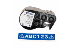 Brady M4C-1000-595-BL-WT / 170836, 25.40 mm x 7.62 m, Winyl, biały druk / niebieski podkład