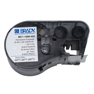 Brady MC1-1000-422 / 131595, etykiety, 25.40 mm x 7.62 m