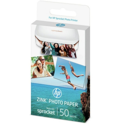 HP 1DE37A samoprzylepne papier fotograficzny ZINK 50x76mm (2x3"), 50 szt., 290 g/m2 thermo