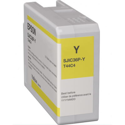 Epson SJIC36P-Y C13T44C440 dla ColorWorks, żółty (yellow) tusz oryginalna