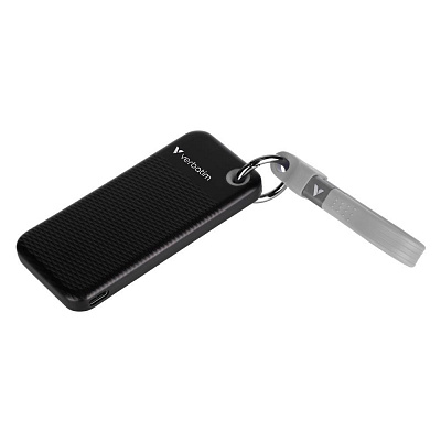 VERBATIM Zewnętrzny dysk SSD Pocket SSD 2TB, USB-C 3.1, czarny/szary