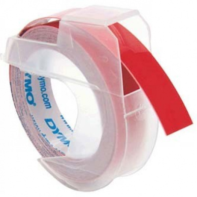 Dymo S0898150 520102, 9mm x 3m, biały druk / czerwony podkład, taśma oryginalna
