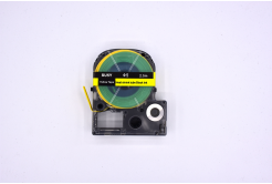 Epson SU5Y, 5mm, 9mm x 2,5m, czarny druk / żółty podkład, termokurczliwa, taśma zamiennik