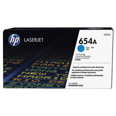 HP 654A CF331A błękitny (cyan) toner oryginalny