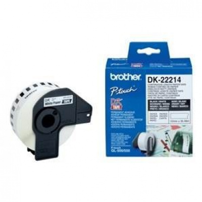 Brother DK-22214, 12mm x 30,48m, etykiety papierowe oryginalne