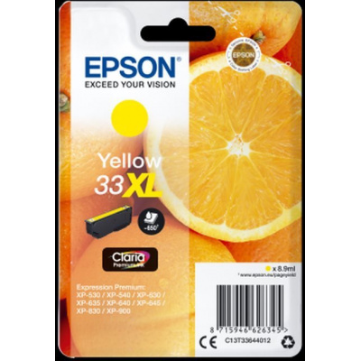 Epson T33644012, T33XL żółty (yellow) tusz oryginalna