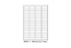 Samoprzylepne etykiety 44 x 12,7 mm, 88 etykiet, A4, 100 arkuszy