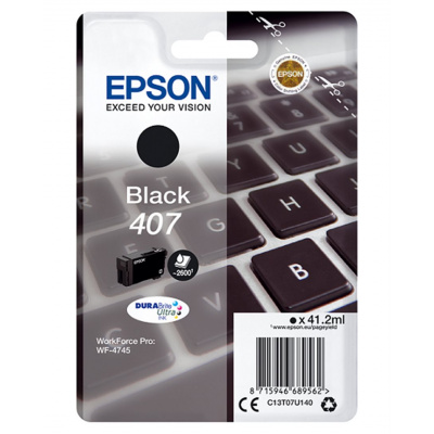 Epson tusz oryginalna C13T07U140, black, 2600 stron, 41.2ml, Epson WF-4745