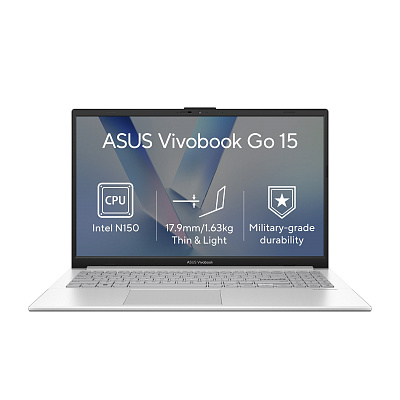 ASUS Vivobook Go 15/E1504TA-BQ163W/N150/15,6"/FHD/8GB/128GB/Intel int/W11H/Srebrny/2R