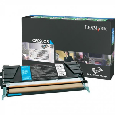 Lexmark C5220CS błękitny (cyan) toner oryginalny