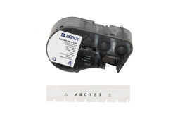 Brady M4C-250-595-WT-BK / 170949, 6.35 mm x 7.62 m, Winyl, czarny druk / biały podkład
