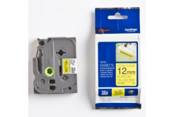 Brother TZ-S631 / TZe-S631, 12mm x 8m, czarny druk / żółty podkład, taśma oryginalna