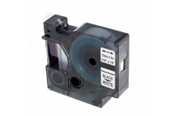 Taśma zamiennik Dymo 18483, 12mm x 5, 5m czarny druk / biały podkład, polyester