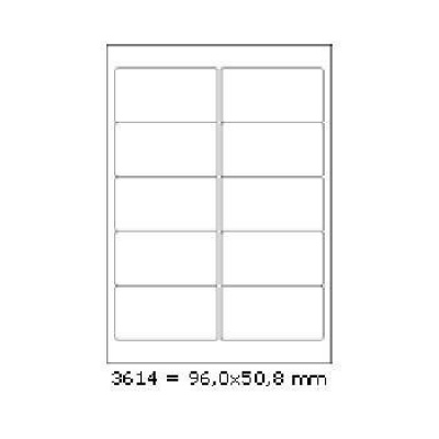 Samoprzylepne etykiety 96 x 50,8 mm, 10 etykiet, A4, 100 arkuszy