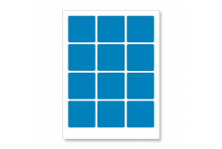 Etykiety samoprzylepne 60 x 60 mm, 12 etykiet, A4, 20 arkusze, niebieske