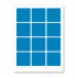 Etykiety samoprzylepne 60 x 60 mm, 12 etykiet, A4, 20 arkusze, niebieske