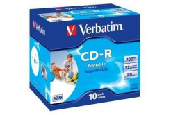 VERBATIM CD-R(10-Pack)Jewel/Printable/DLP/52x/700MB