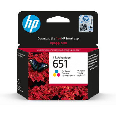 HP 651 C2P11AE#BHK kolorowa (CMY) tusz oryginalna