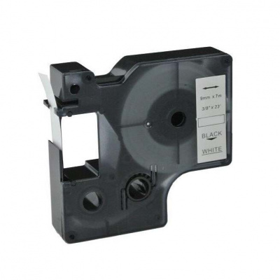 Taśma zamiennik Dymo 40913, S0720680 / 41913, 9mm x 7m czarny druk / biały podkład