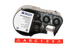 Brady M4C-500-595-RD-WT / 170817, 12.70 mm x 7.62 m, Winyl, biały druk / czerwony podkład