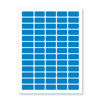 Etykiety samoprzylepne 38 x 21,2 mm, 65 etykiet, A4, 20 arkusze, niebieske