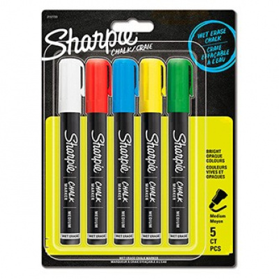 Sharpie 2157733, marker kredowy Chalk Marker, mix kolorów, 5szt.