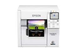 Epson ColorWorks C4000e (bk) C31CK03102BK, kolorowa drukarka etykiet, Gloss Black Ink, cutter, ZPLII, USB, Ethernet