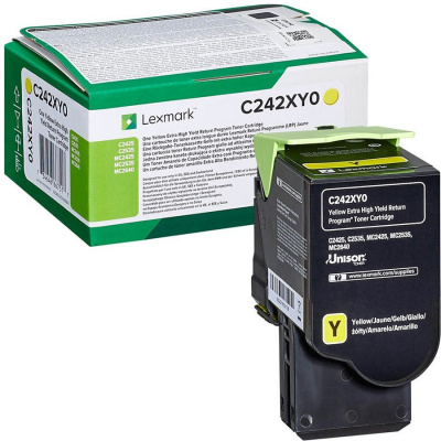 Lexmark C242XY0 żółty (yellow) toner oryginalny