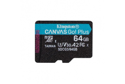 Kingston karta pamięci Canvas Go! Plus, 64GB, micro SDXC, SDCG3/64GBSP, UHS-I U3, A2, V30