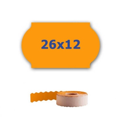 Etykiety cenowe do oznaczania szczypiec, 26mm x 12mm, 900 szt., sygnał pomarańczowy