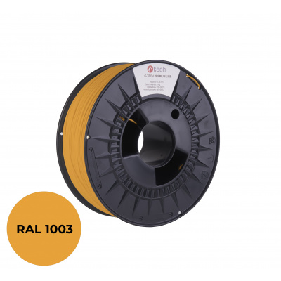 C-Tech 3DF-P-PETG1.75-1003 3D filament, PREMIUM LINE, PETG, RAL1003, 1,75mm, 1000g, Żółty sygnałowy (Signal yellow)