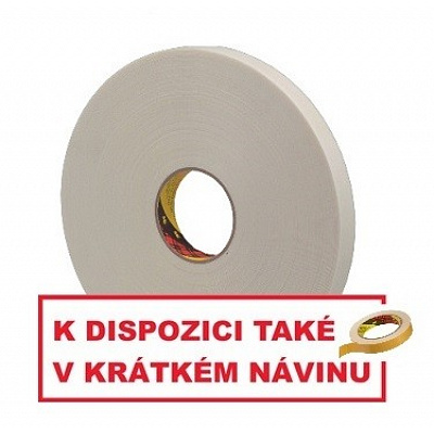 3M 9529W Dwustronnie klejąca taśma piankowa, biała, gr. 1,5 mm 25 mm x 3 m