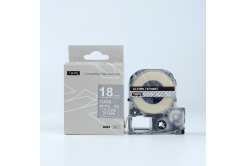 Epson LK-ST18SW, 18mm x 9m, biały druk / przezroczysty podkład, taśma zamiennik