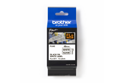 Brother FLE-2511 Pro Tape, 45mm x 10.5mm, czarny druk/biały podkład, 72szt., taśma oryginalna