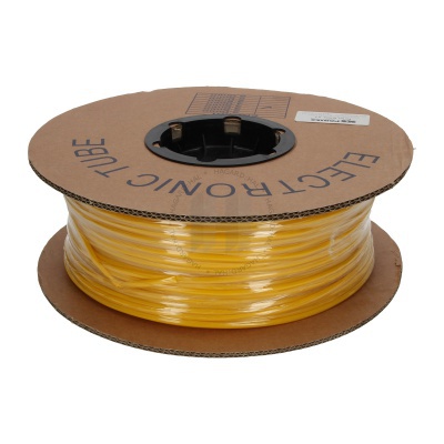 Rurka PVC owalna, średnica 1,3-2,2mm, przekrój 0,25-0,5mm, żółty, 100m