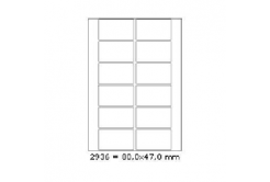 Samoprzylepne etykiety 80 x 47 mm, 12 etykiet, A4, 100 arkuszy