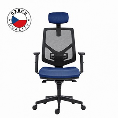 Powerton ERGO TINA Kancelářské ergonomické křeslo, Tmavě modré