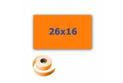 Cenové etykiety do kleští, obdélníkové, 26mm x 16mm, 700 szt., signální oranžové