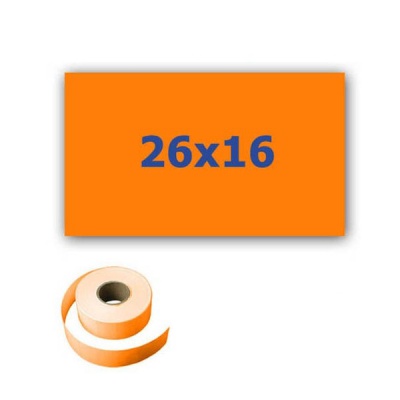 Etykiety cenowe do oznaczania szczypiec, prostokątny, 26mm x 16mm, 700 szt., sygnał pomarańczowy