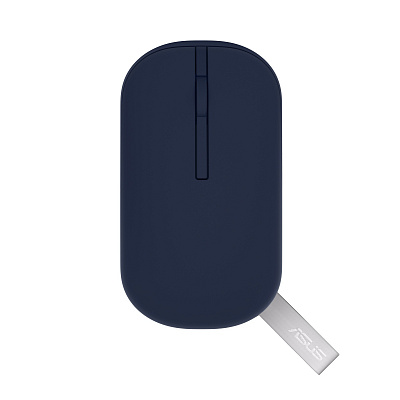 ASUS Marshmallow MD100 Lite/Podróżna/Optyczna/1 600 DPI/USB+BT/Niebieska