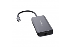 VERBATIM Stacja dokująca USB-C, 6v1, RJ45, HDMI, USB-C PD, 3xUSB 3.0, szary