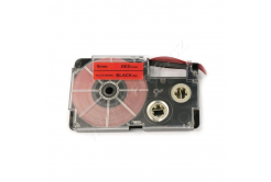 Casio XR-9FRD , 9mm x 8m, czarny druk / signální czerwony podkład, taśma zamiennik