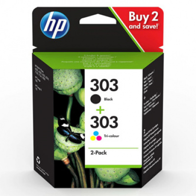 HP originální ink sada 3YM92AE, HP 303, CMYK, 165CMY-200Kstr., HP HP ENVY Photo 6200 All-in-One Printer series