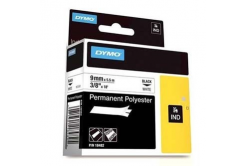 Dymo Rhino 18482, 9mm x 5.5m, czarny druk / biały podkład, taśma oryginalna