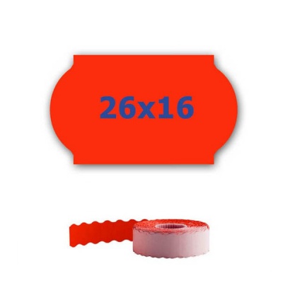 Etykiety cenowe do oznaczania szczypiec, 26mm x 16mm, 700 szt., sygnał czerwone