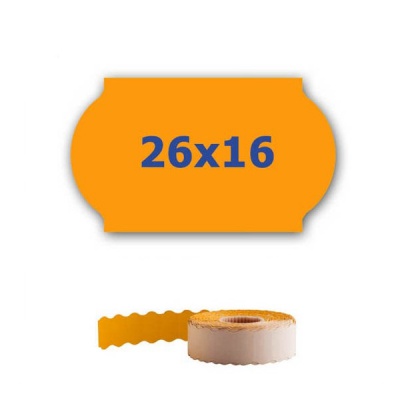 Etykiety cenowe do oznaczania szczypiec, 26mm x 16mm, 700 szt., sygnał pomarańczowy