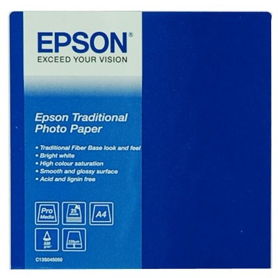 Epson S045050 Traditional Photo Paper, papier fotograficzny, satyna, biały, A4, 330 g/m2, 25 szt.